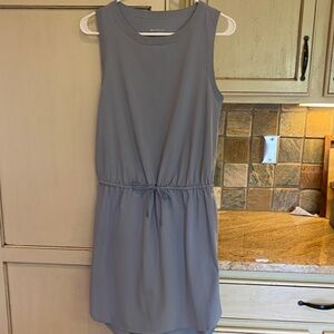 Athleta RINCON DRESS Gray/Blue Star Color with Drawstring XS